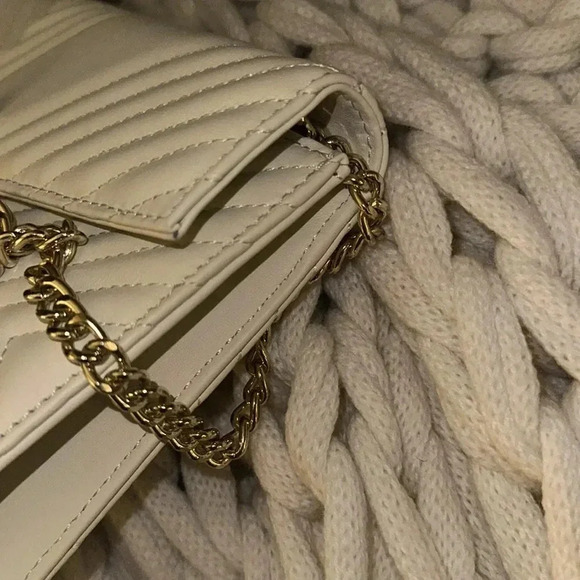 NWOT G’JUAN XAVIER Lux Designer Goddess Clutch Vtg Cream w/Burgundy Interior - Picture 11 of 16